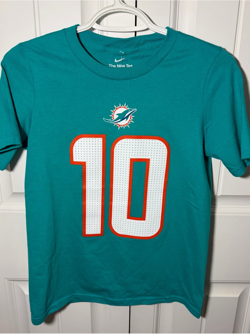 Miami Dolphins Tyreek Hill #10 Nike T-Shirt Youth Medium 10/12 Aqua NWT